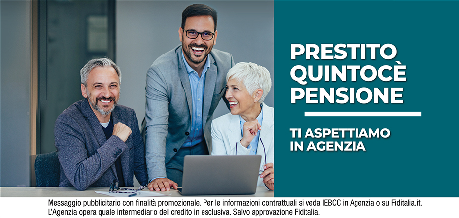 Agenzia Familyfin Srl Fiditalia | Roma | Cessione del Quinto Quintocè - Un consulente dedicato per i progetti di dipendenti e pensionati. Messaggio pubblicitario con finalità promozionale. Per le informazioni contrattuali si veda IEBCC in Agenzia o su Fiditalia. it. L’Agenzia opera quale intermediario del credito in esclusiva. Salvo approvazione Fiditalia.