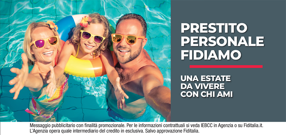 Agenzia Familyfin Srl Fiditalia | Roma | Prestito Personale Fidiamo - Ti aspettiamo per realizzare i tuoi progetti. Messaggio pubblicitario con finalità promozionale. Per le informazioni contrattuali si veda IEBCC in Agenzia o su Fiditalia.it. L’Agenzia opera quale intermediario del credito in esclusiva. Salvo approvazione Fiditalia.